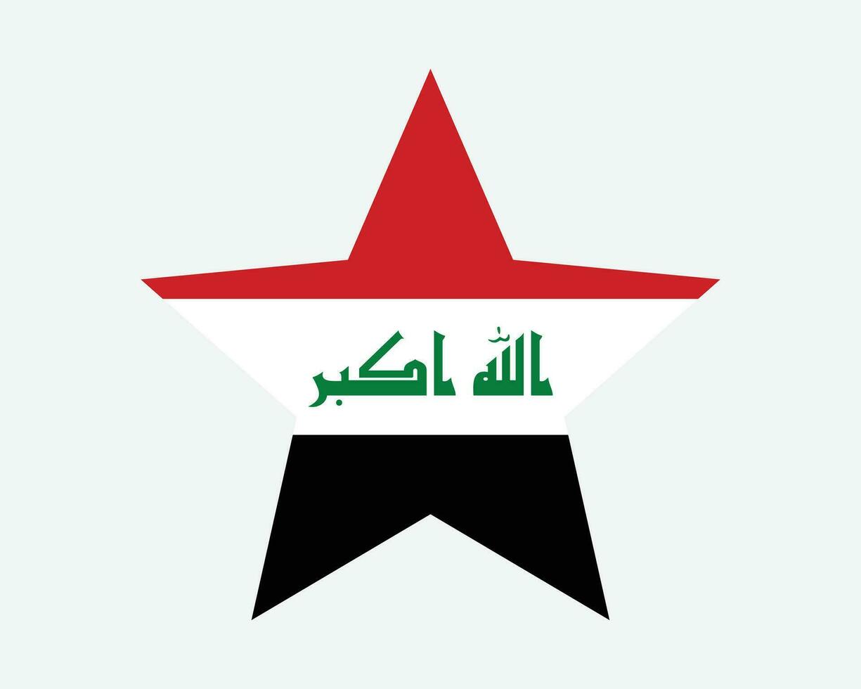 Irak estrella bandera vector