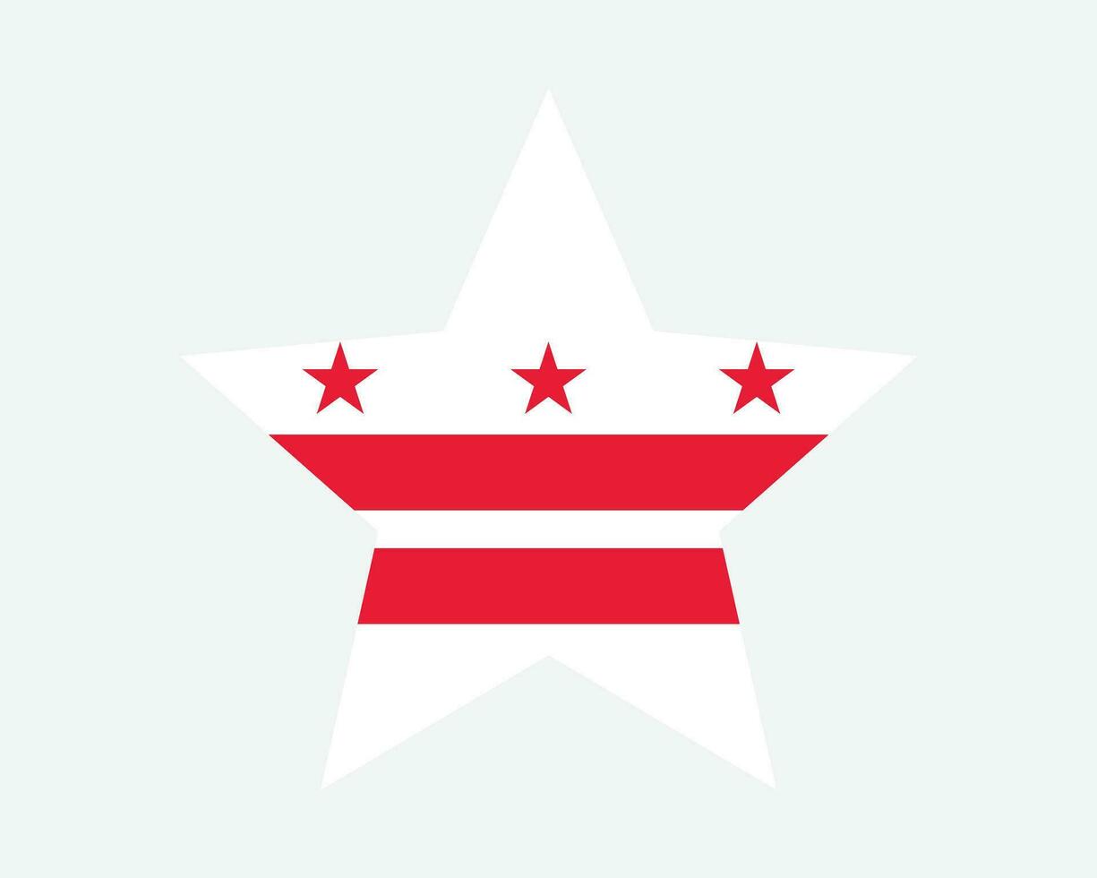 Washington DC USA Star Flag vector