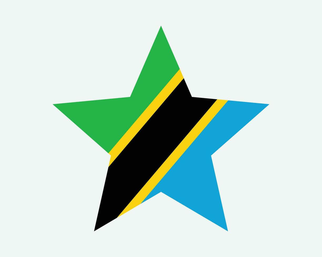 Tanzania Star Flag vector