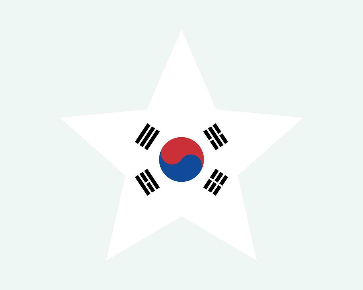 South Korea Star Flag vector