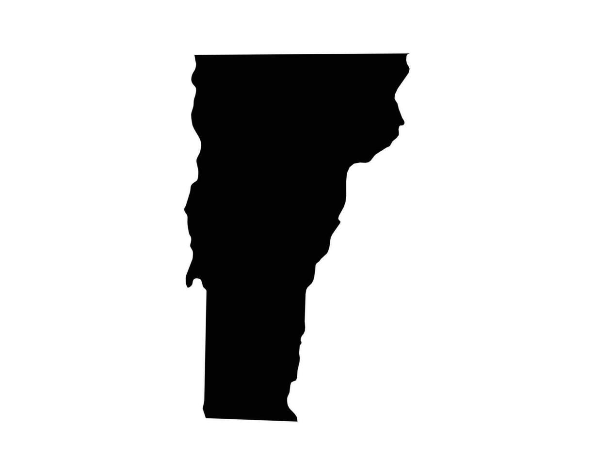 Vermont VT USA Map vector
