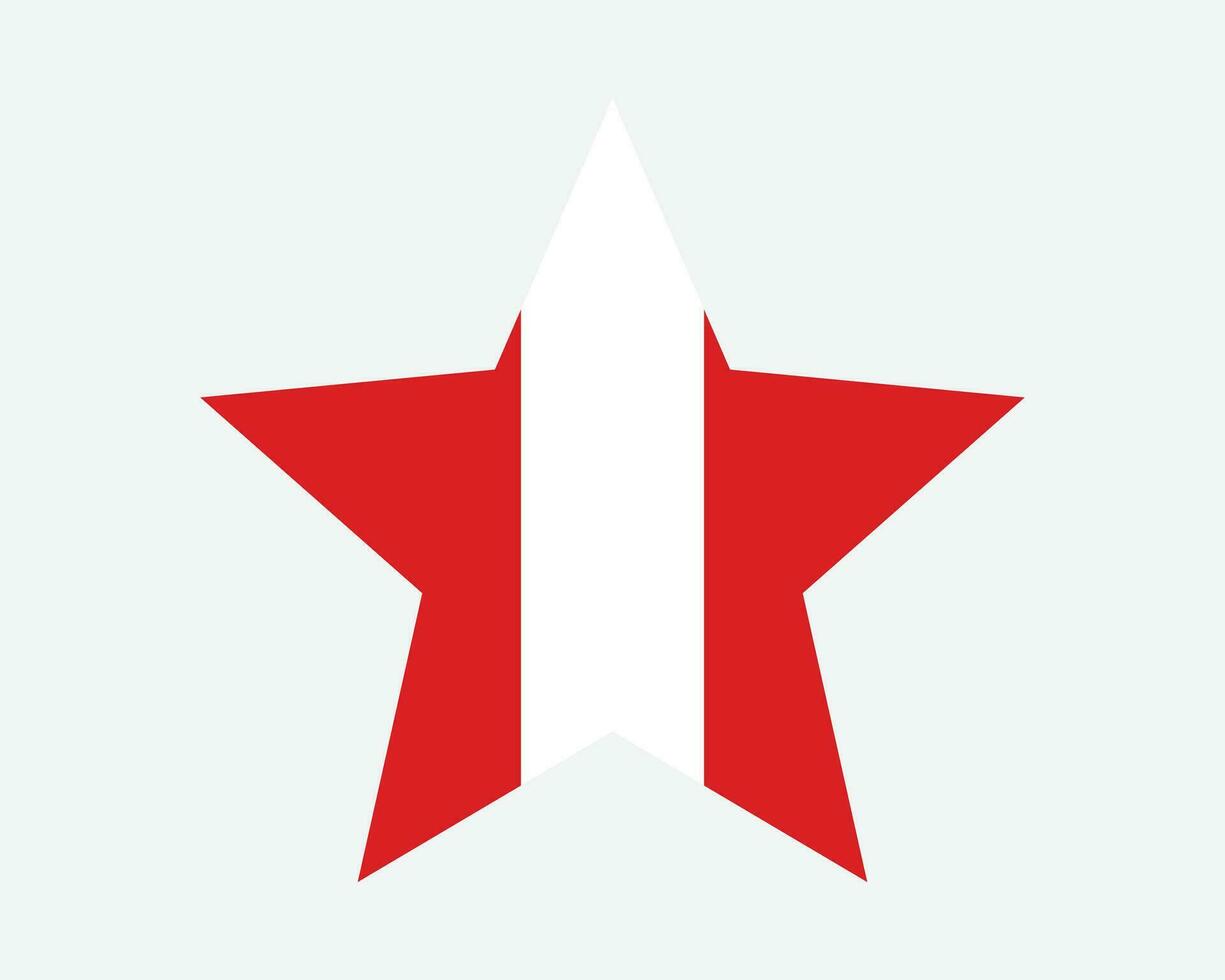 Peru Star Flag vector