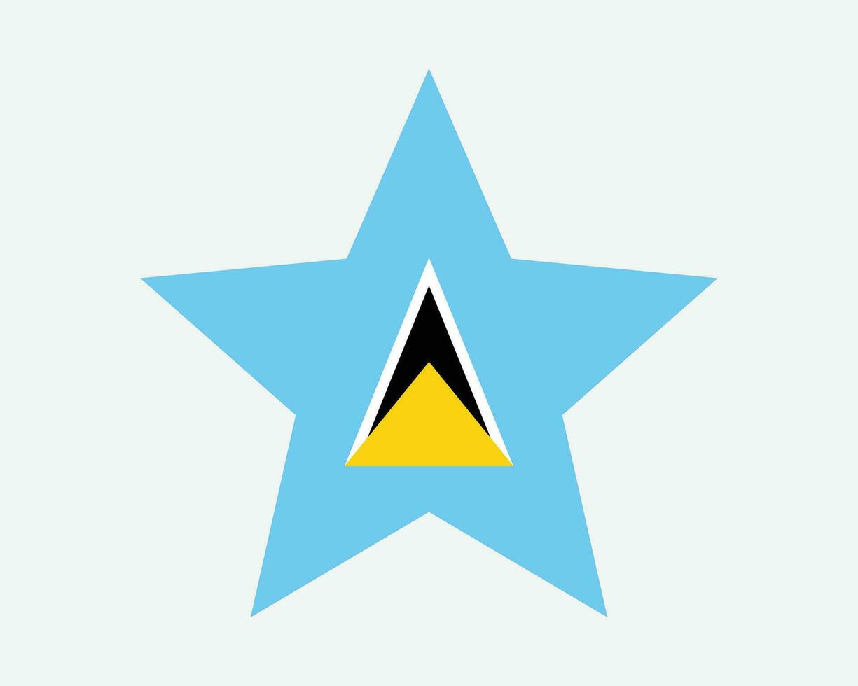 Saint Lucia Star Flag vector