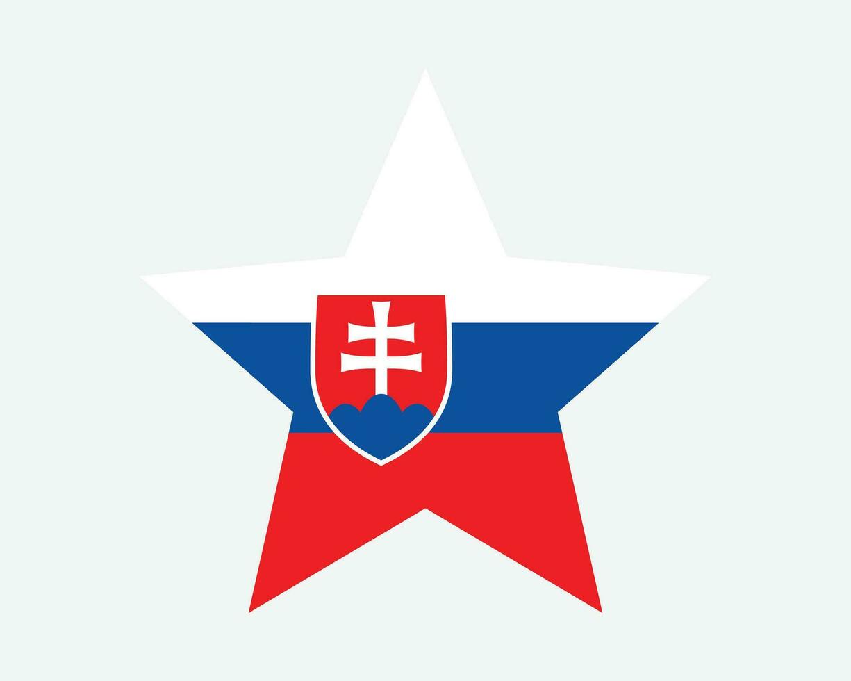 Eslovaquia estrella bandera vector