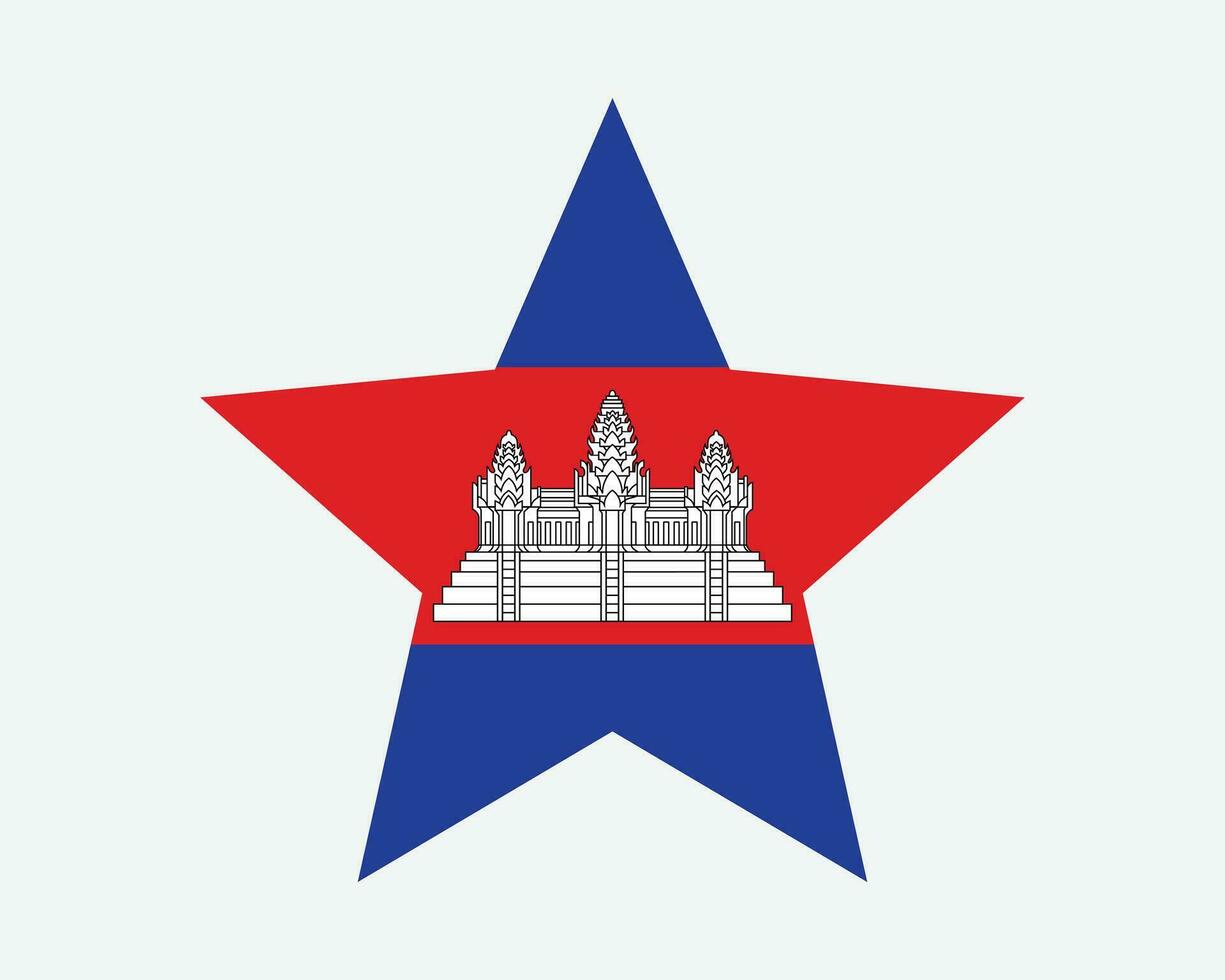Cambodia Star Flag vector