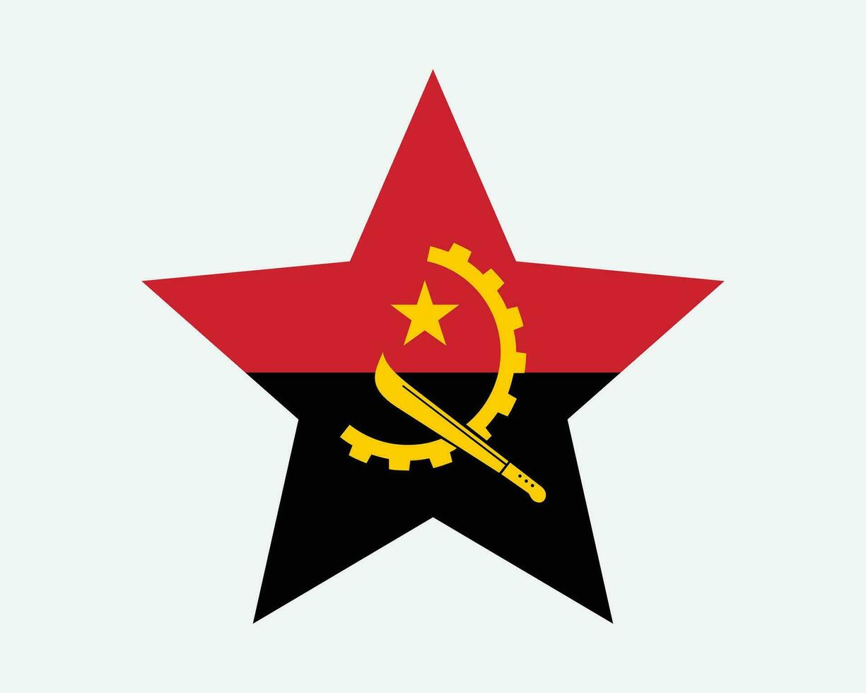 angola estrella bandera vector