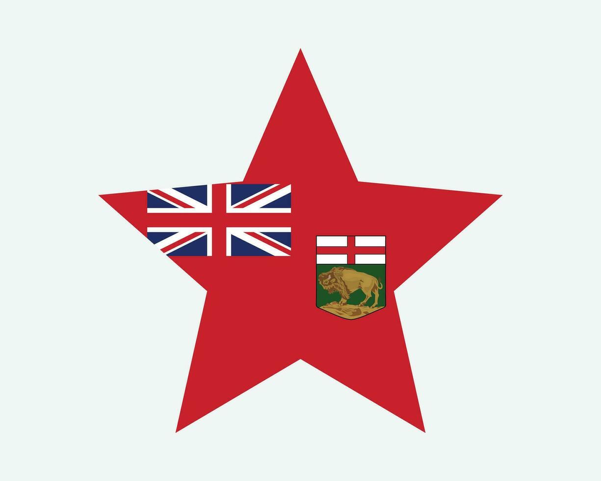 manitoba Canadá estrella bandera vector