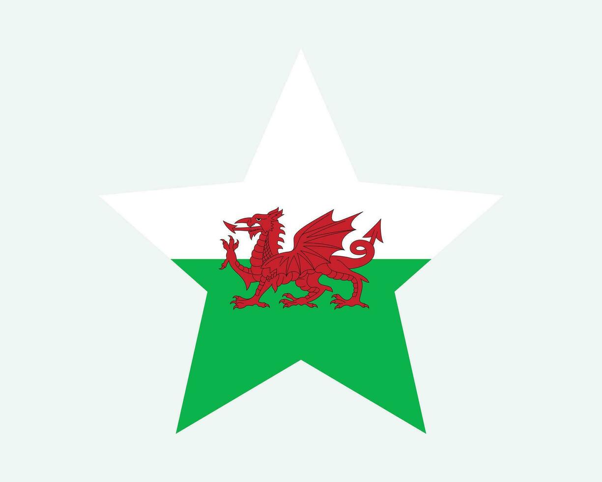 Gales estrella bandera vector