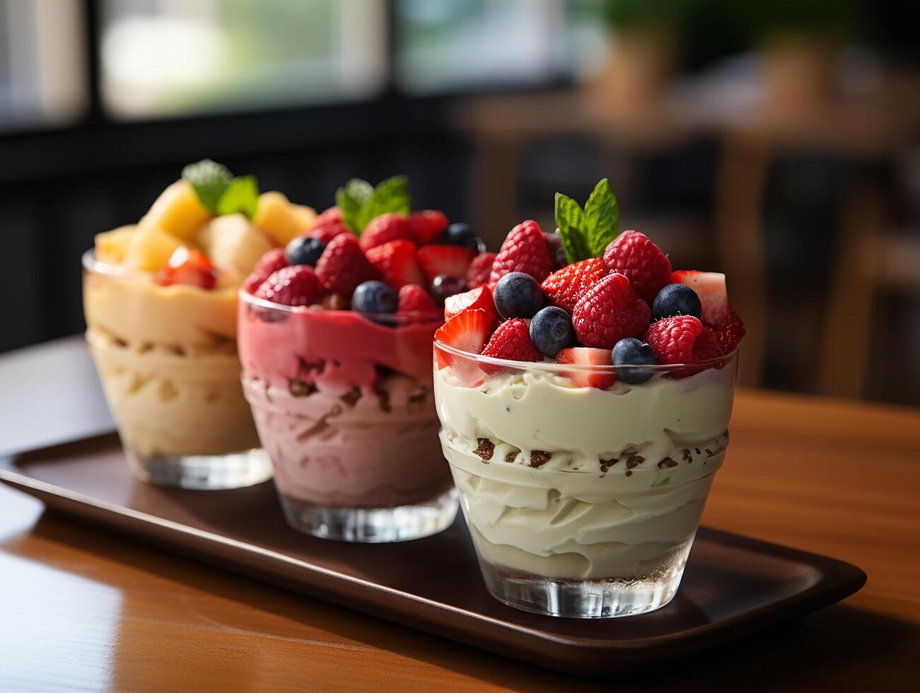 photography of bowl smoothies in cafe made with photo