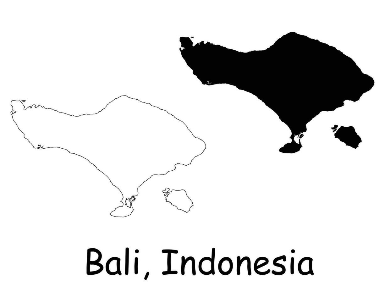 bali Indonesia mapa vector