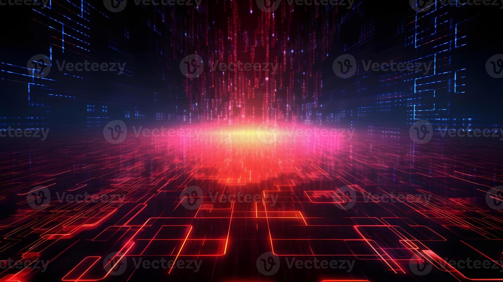 technology futuristic Network connection concept with connecting glowing dots and lines circuit background . photo
