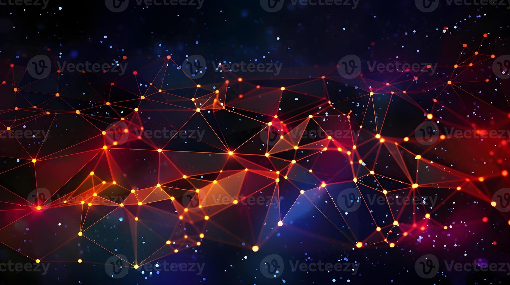 technology futuristic Network connection concept with connecting glowing dots and lines circuit background . photo