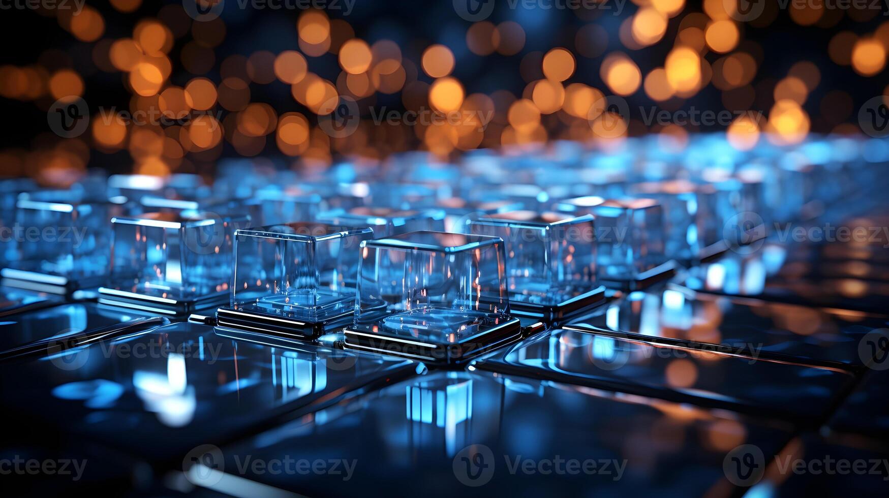 technology futuristic Network connection concept with connecting glowing dots and lines circuit background . photo