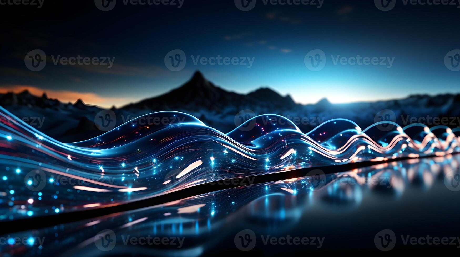 technology futuristic Network connection concept with connecting glowing dots and lines circuit background . photo