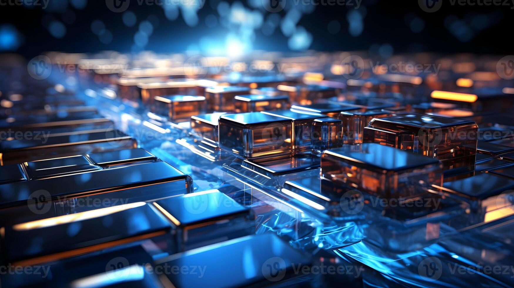 technology futuristic Network connection concept with connecting glowing dots and lines circuit background . photo