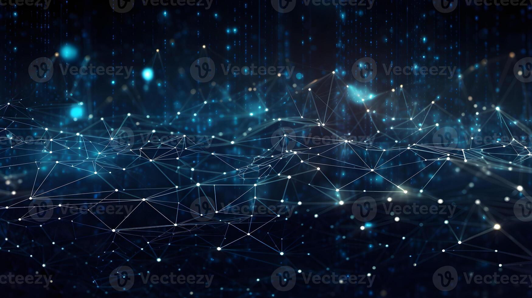 technology futuristic Network connection concept with connecting glowing dots and lines circuit background . photo
