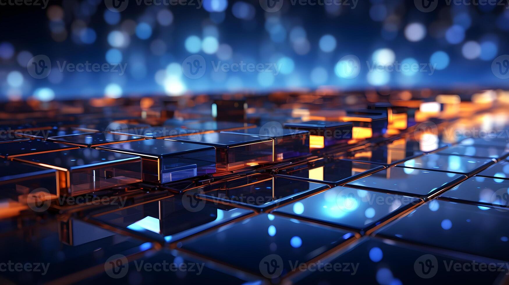 technology futuristic Network connection concept with connecting glowing dots and lines circuit background . photo