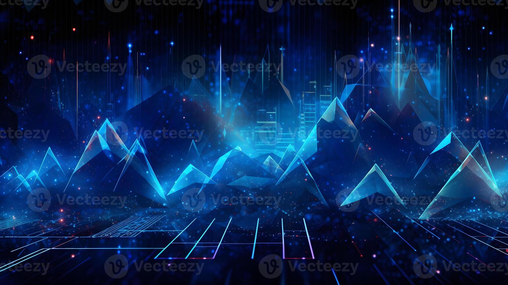 technology futuristic Network connection concept with connecting glowing dots and lines circuit background . photo