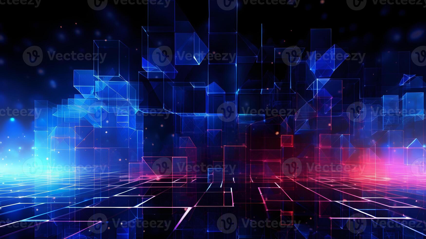 technology futuristic Network connection concept with connecting glowing dots and lines circuit background . photo