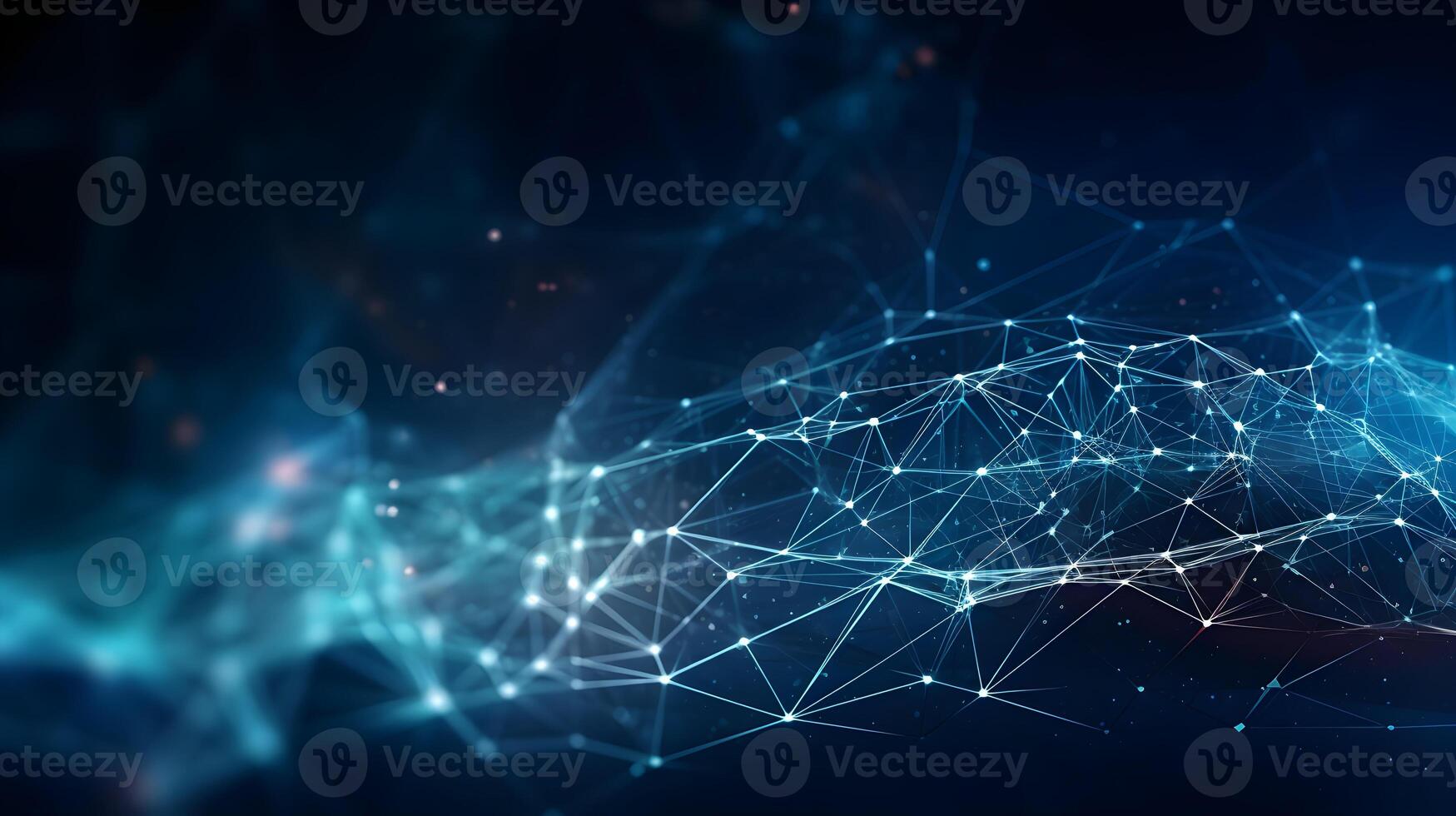 technology futuristic Network connection concept with connecting glowing dots and lines circuit background . photo
