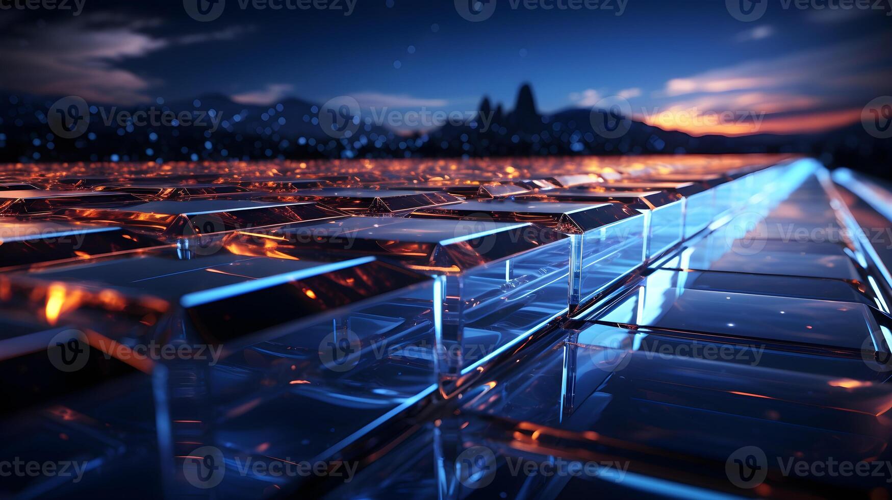 technology futuristic Network connection concept with connecting glowing dots and lines circuit background . photo
