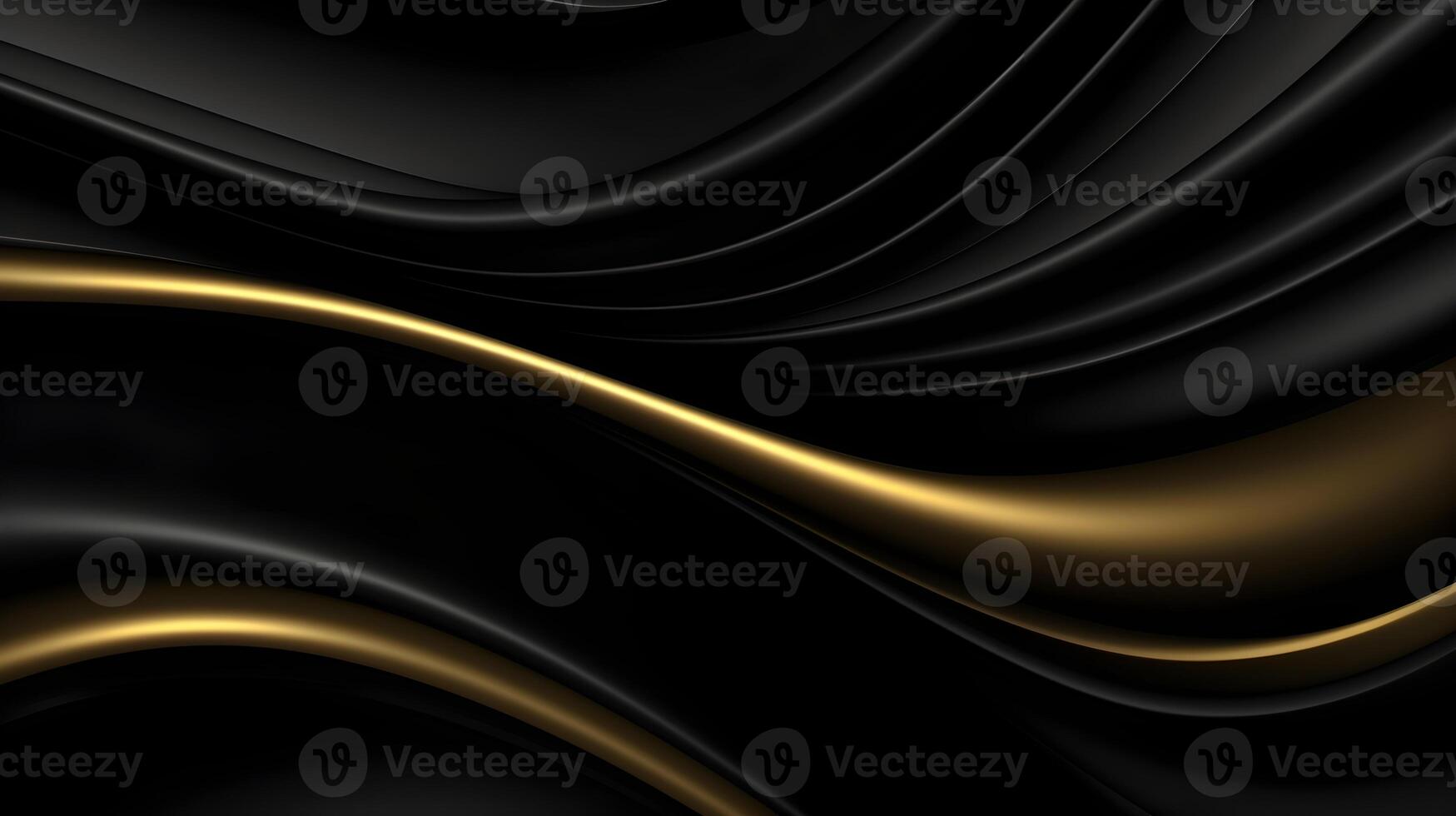 black luxury abstract background with lines and waves golden elegant texture backdrop . photo