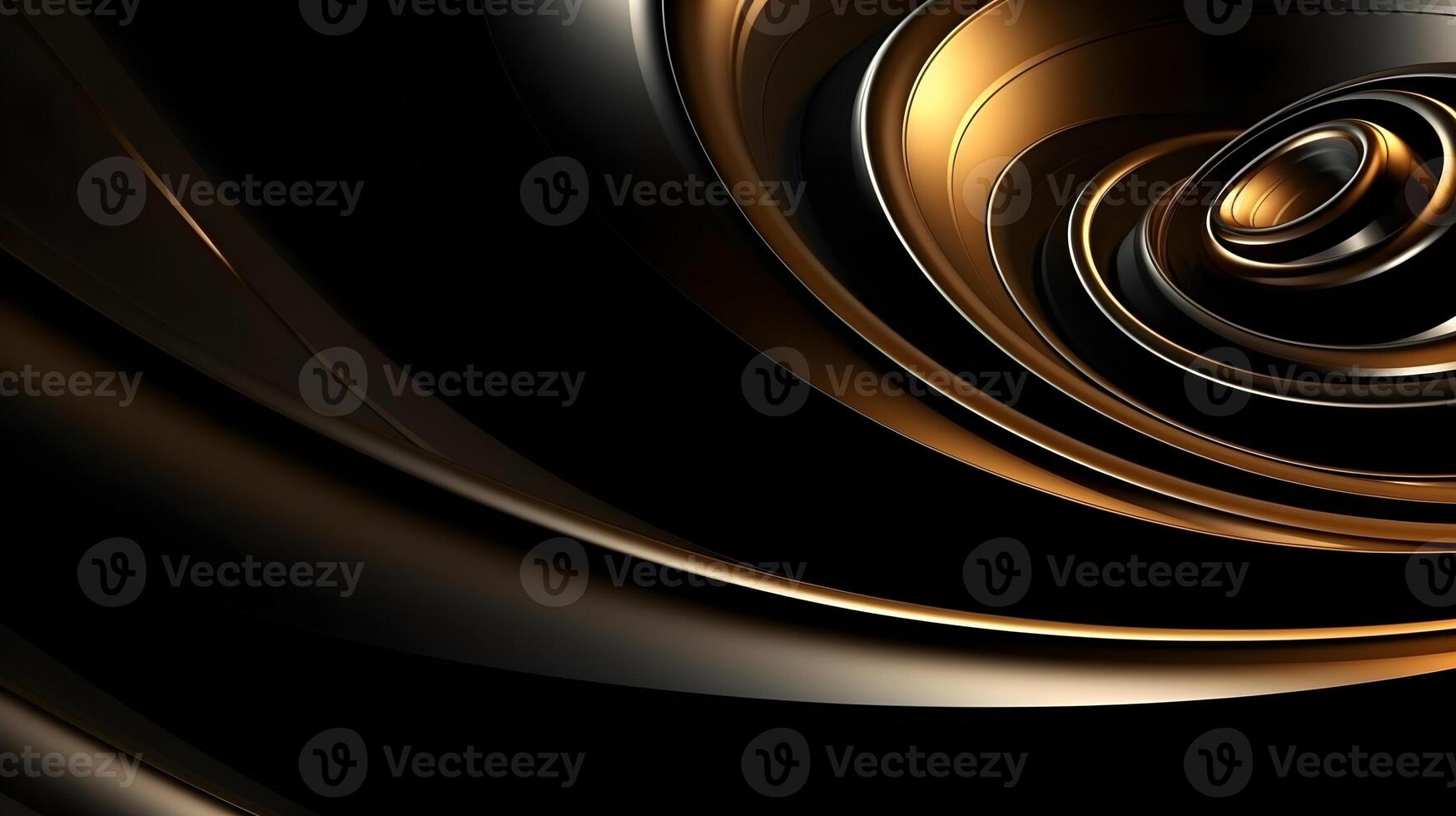 black luxury abstract background with lines and waves golden elegant texture backdrop . photo