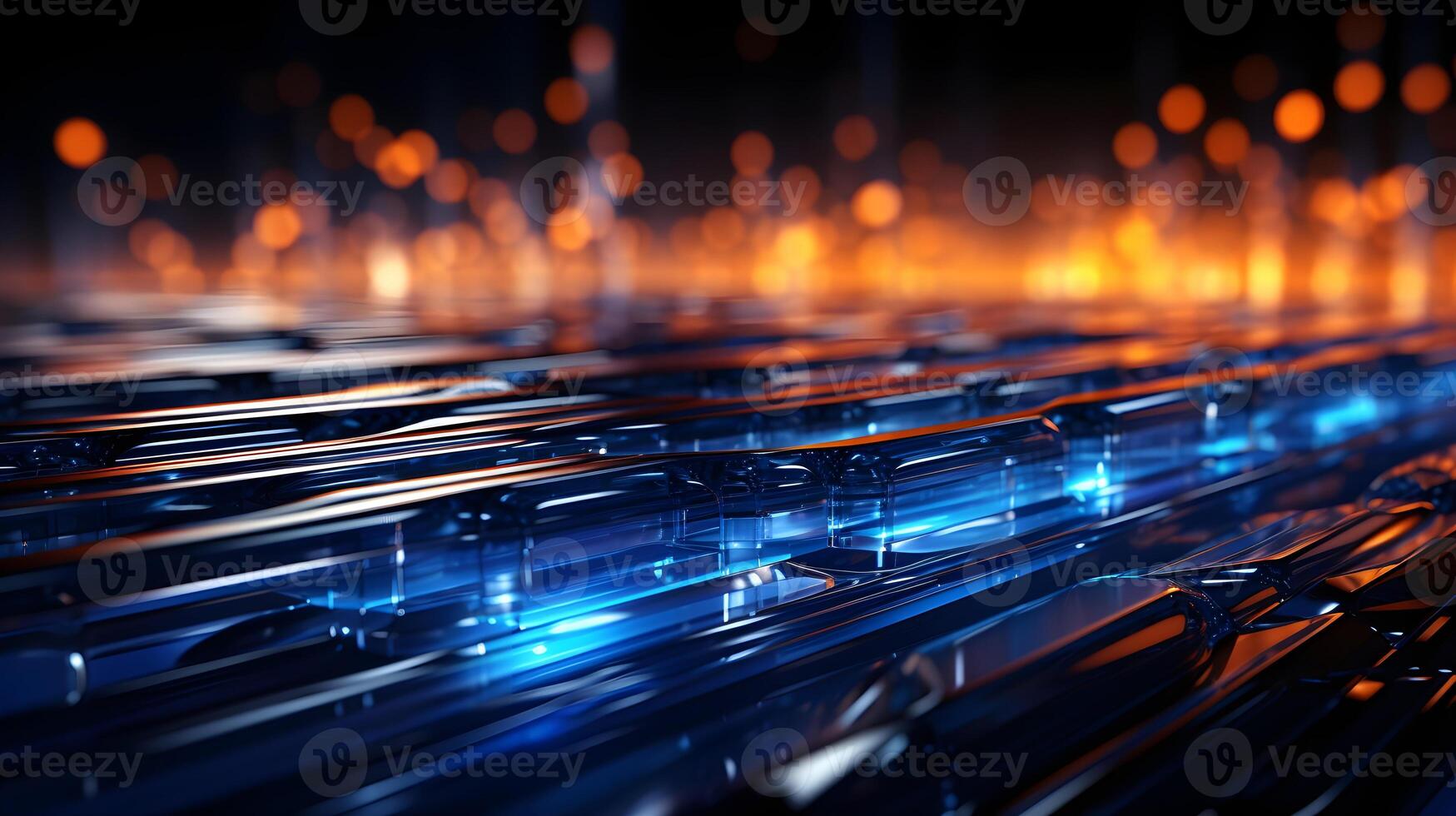 technology futuristic Network connection concept with connecting glowing dots and lines circuit background . photo
