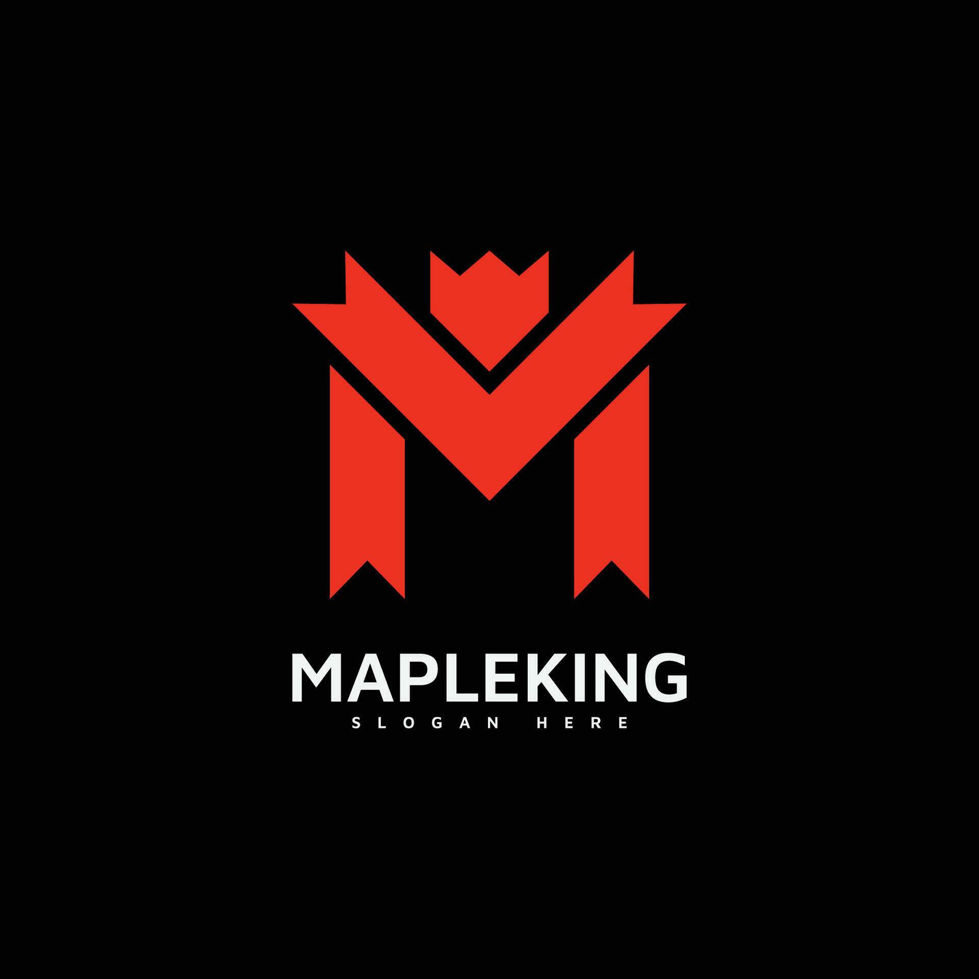 M latter maple leaf king logo 26423896 Vector Art at Vecteezy