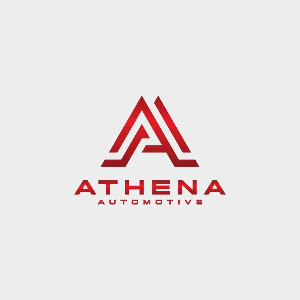 A A latter automotive logo and icon vector