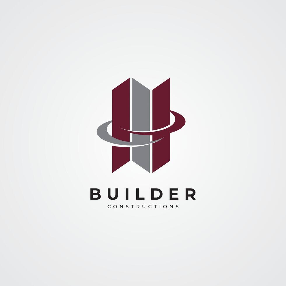 C latter building logo vector