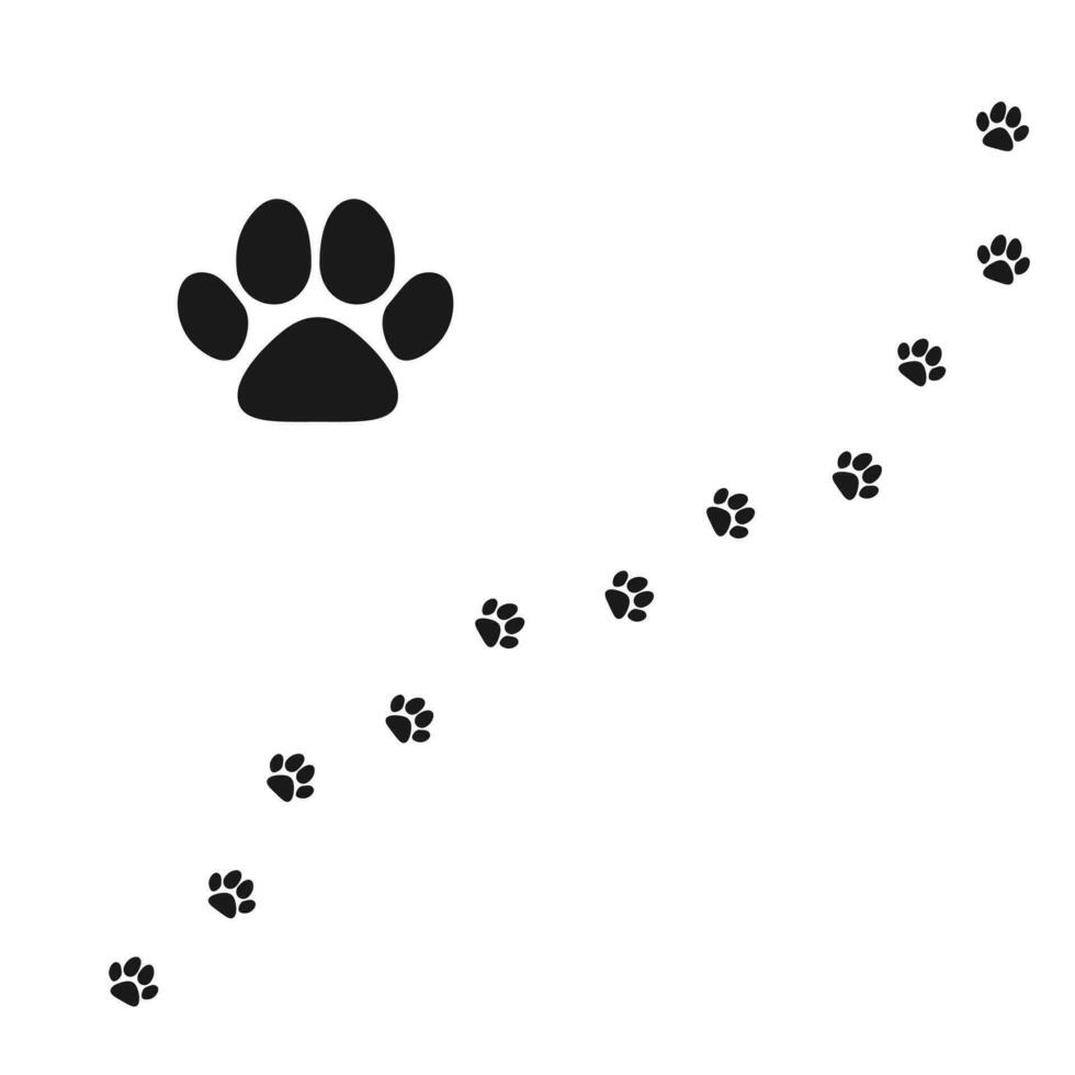 gatos pata. mascota huella plano icono. vector ilustración aislado en blanco antecedentes