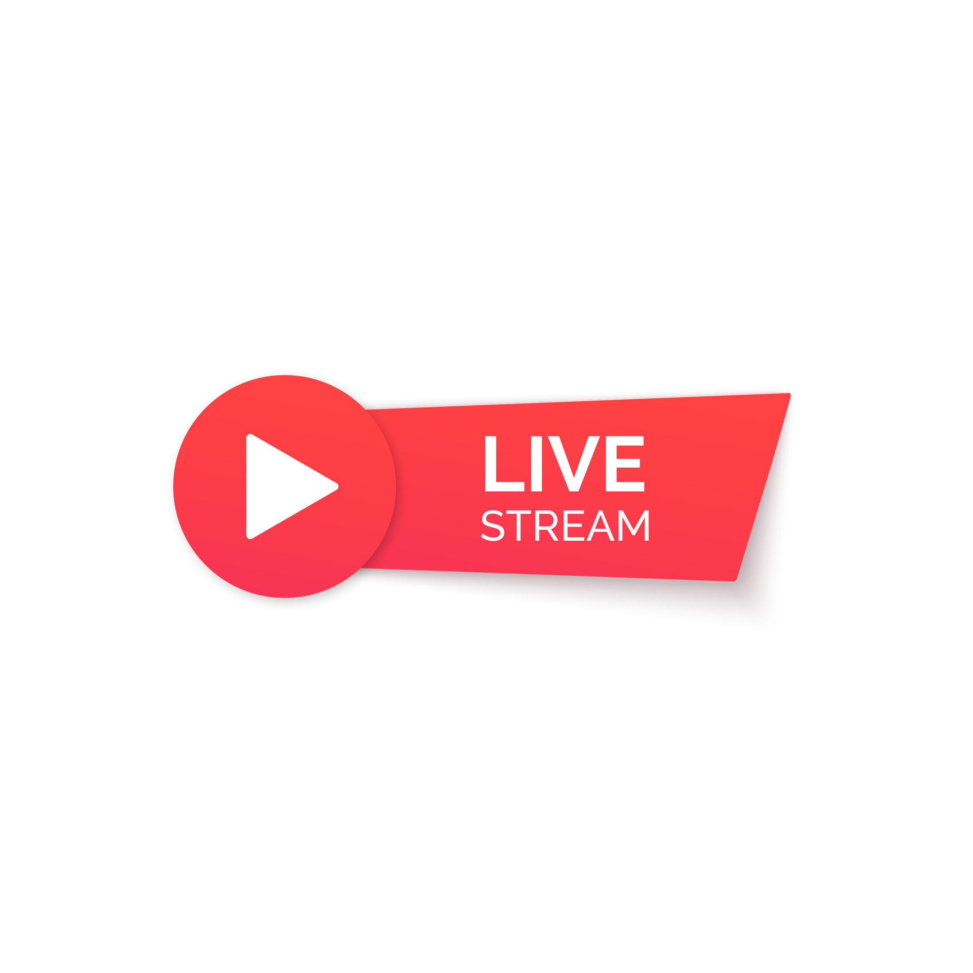 Live stream red icon. Online streaming Banner. Vector illustration 