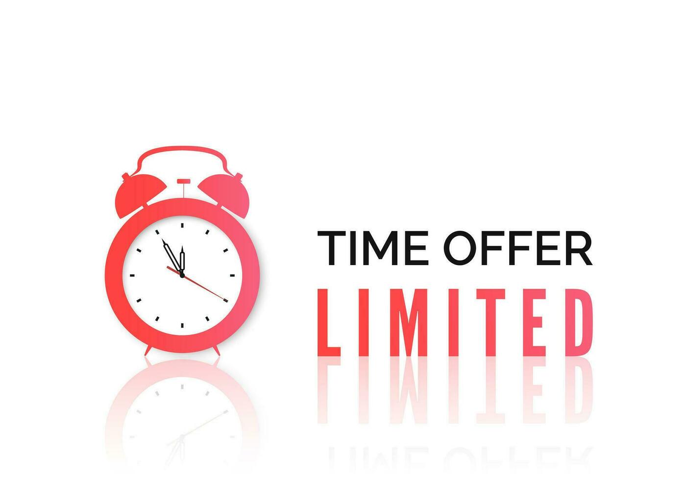 Last minute limited offer with clock for sale promo, button, logo