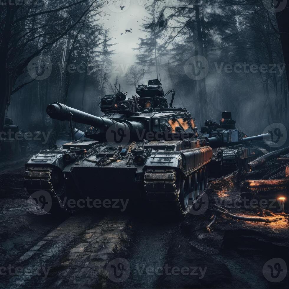 tanque, realista entonces, futuro tecnología, militar ficción generativo ai tecnología, foto