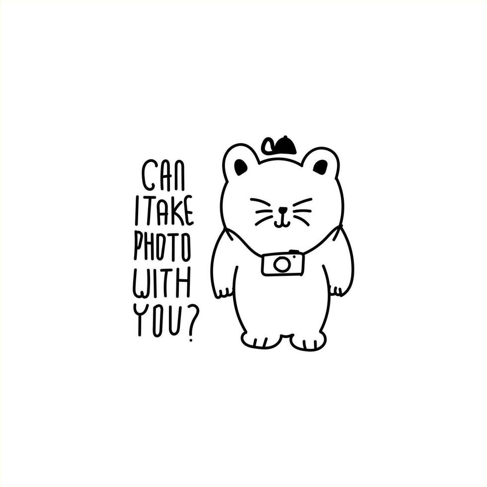 cute cat vector for tee print and background wallpaper