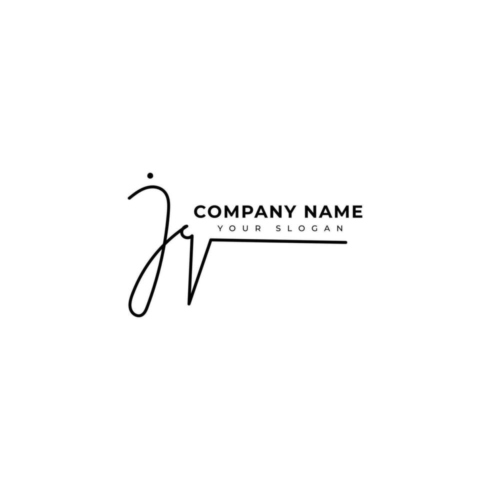 Jq Initial signature logo vector design