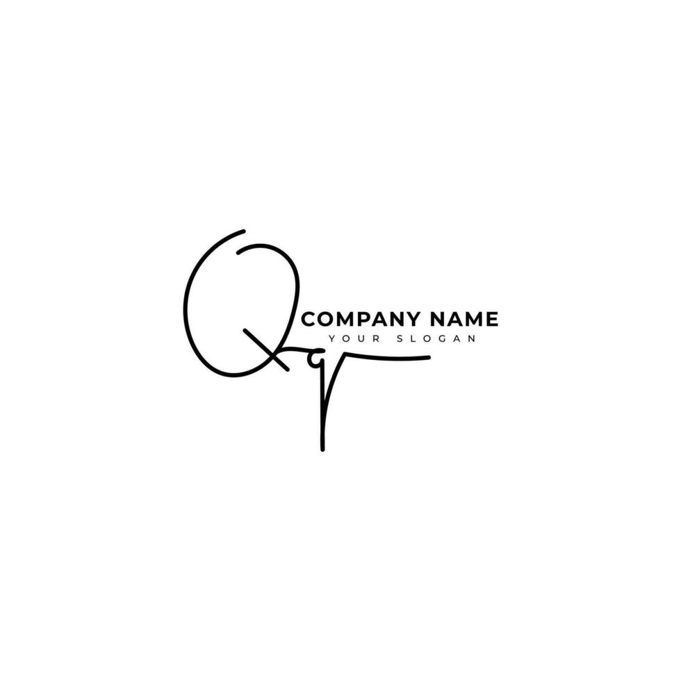 Qq Initial signature logo vector design