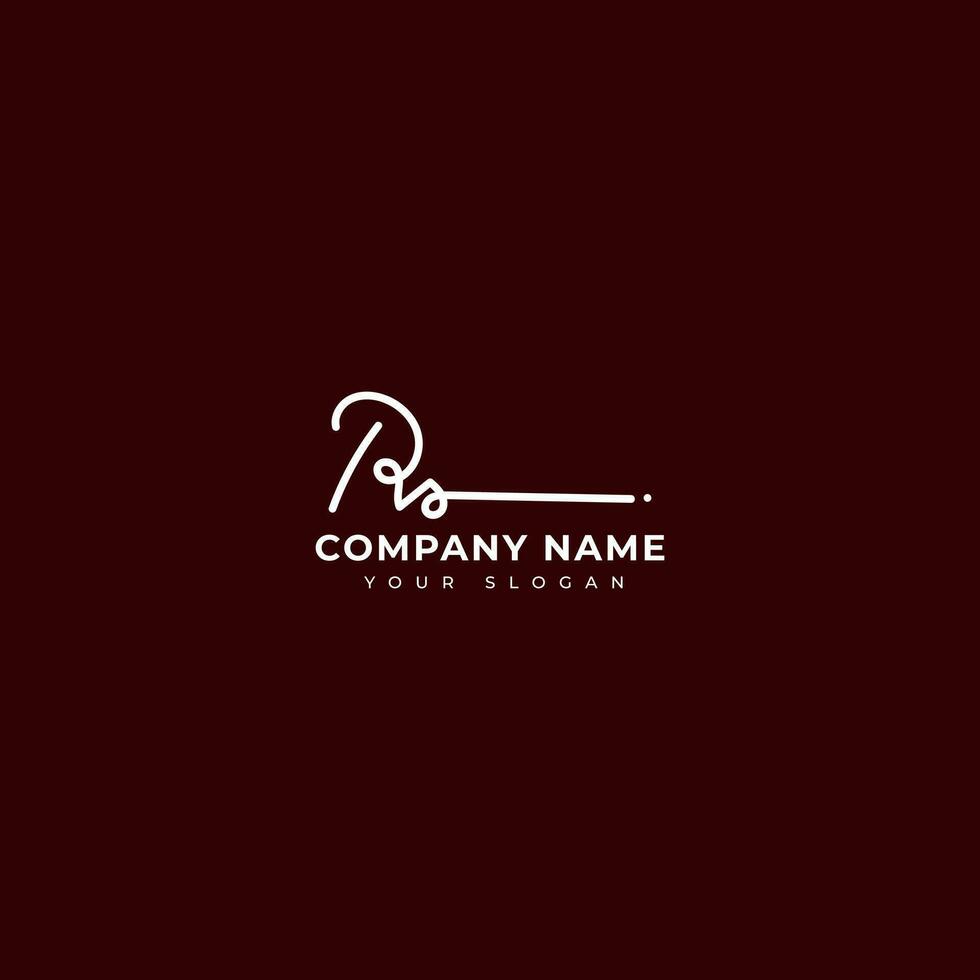 Rs Initial signature logo vector design