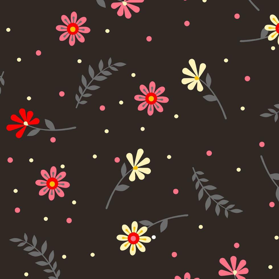 floral abstract pattern suitable for textile and printing needs vector