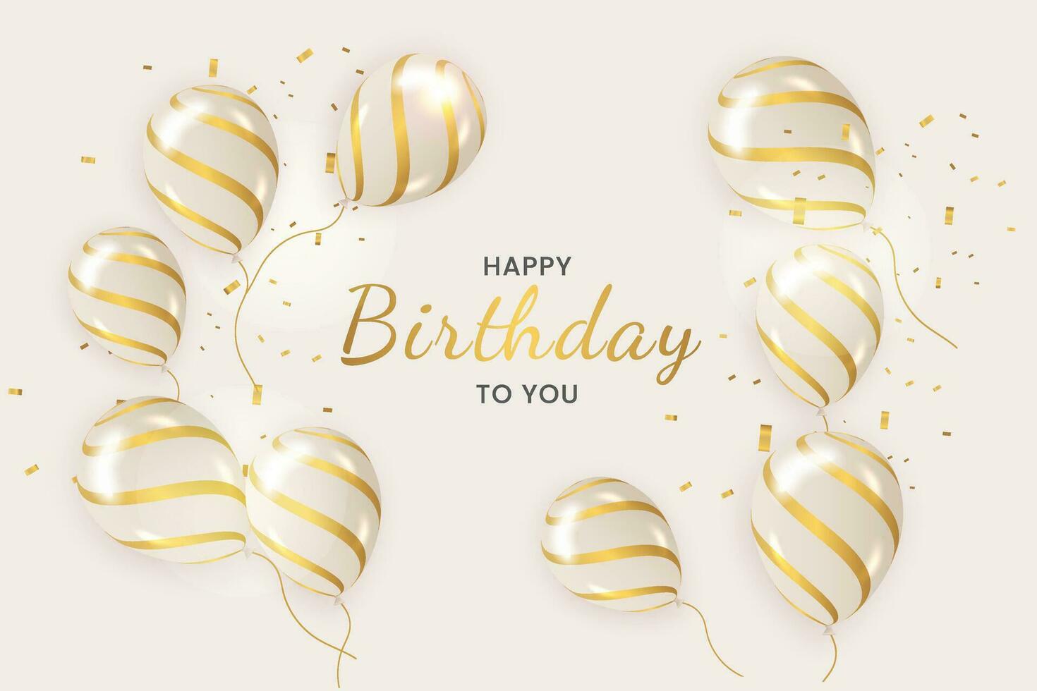 Happy birthday vector banner background. Happy birthday to you greeting ...