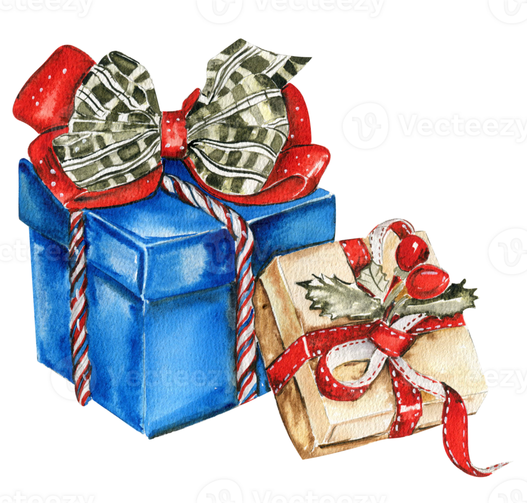 Box with Christmas presents. png