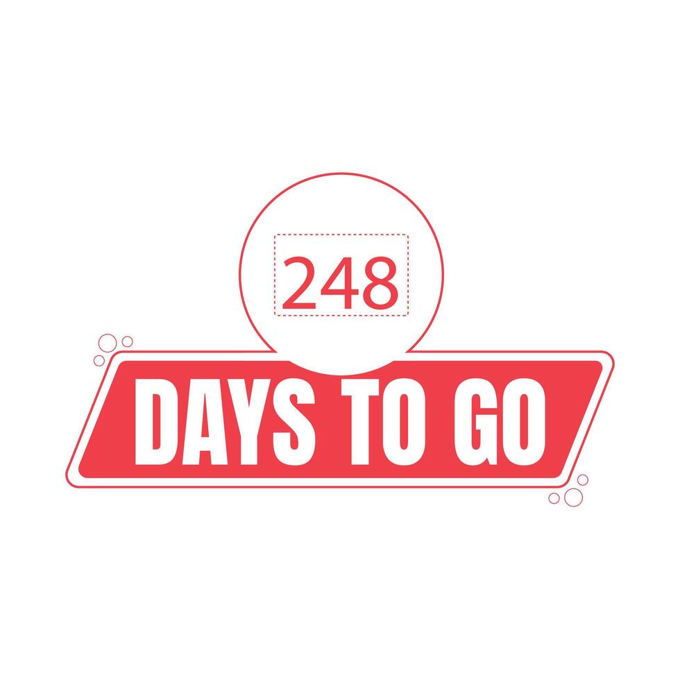 248 Days to go countdown timer 26425565 Vector Art at Vecteezy