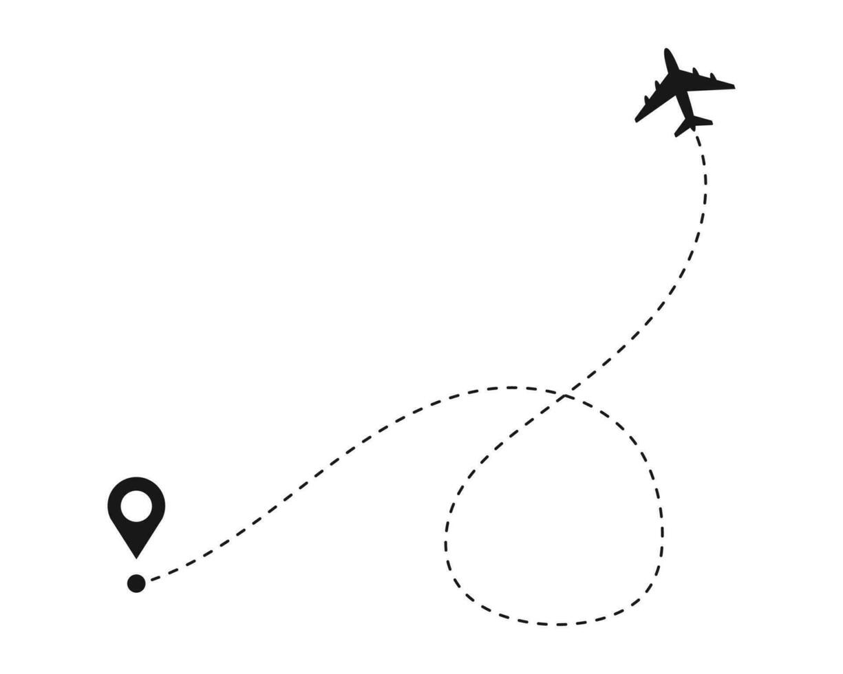 Airplane routes vector icon. Plane paths symbol. rip, travel, holiday vector icon