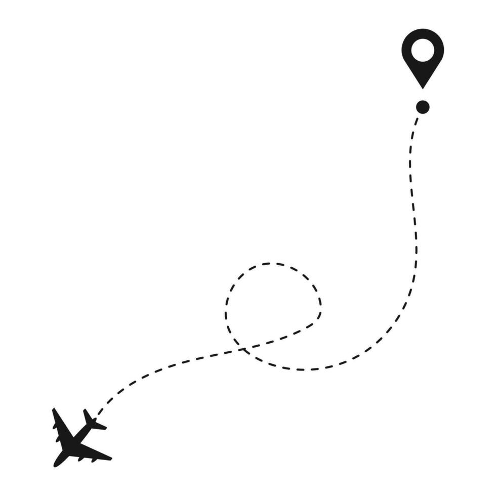 Airplane routes vector icon. Plane paths symbol. rip, travel, holiday vector icon