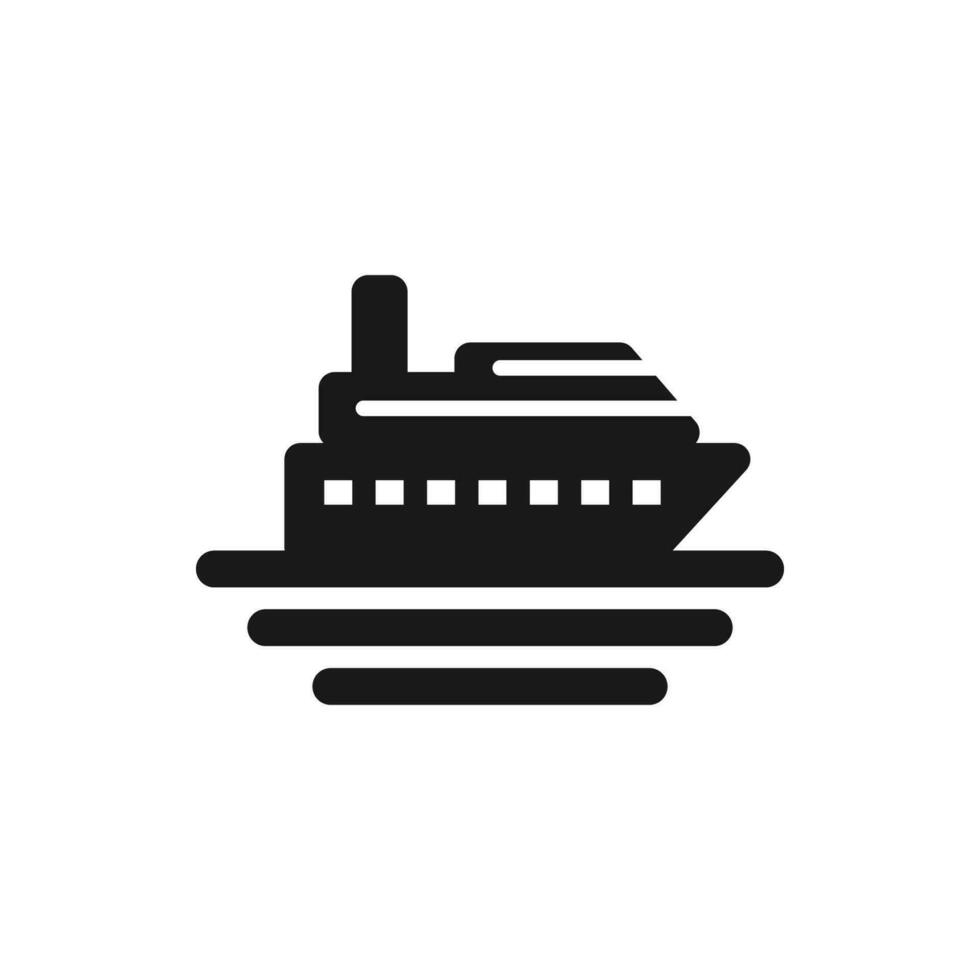 crucero vector icono. barco, transporte símbolo