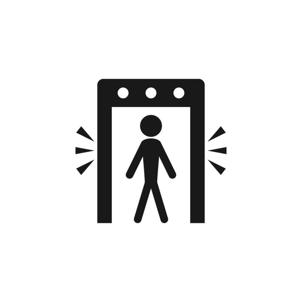 metal detector icono. línea Arte estilo diseño aislado en blanco antecedentes. vector