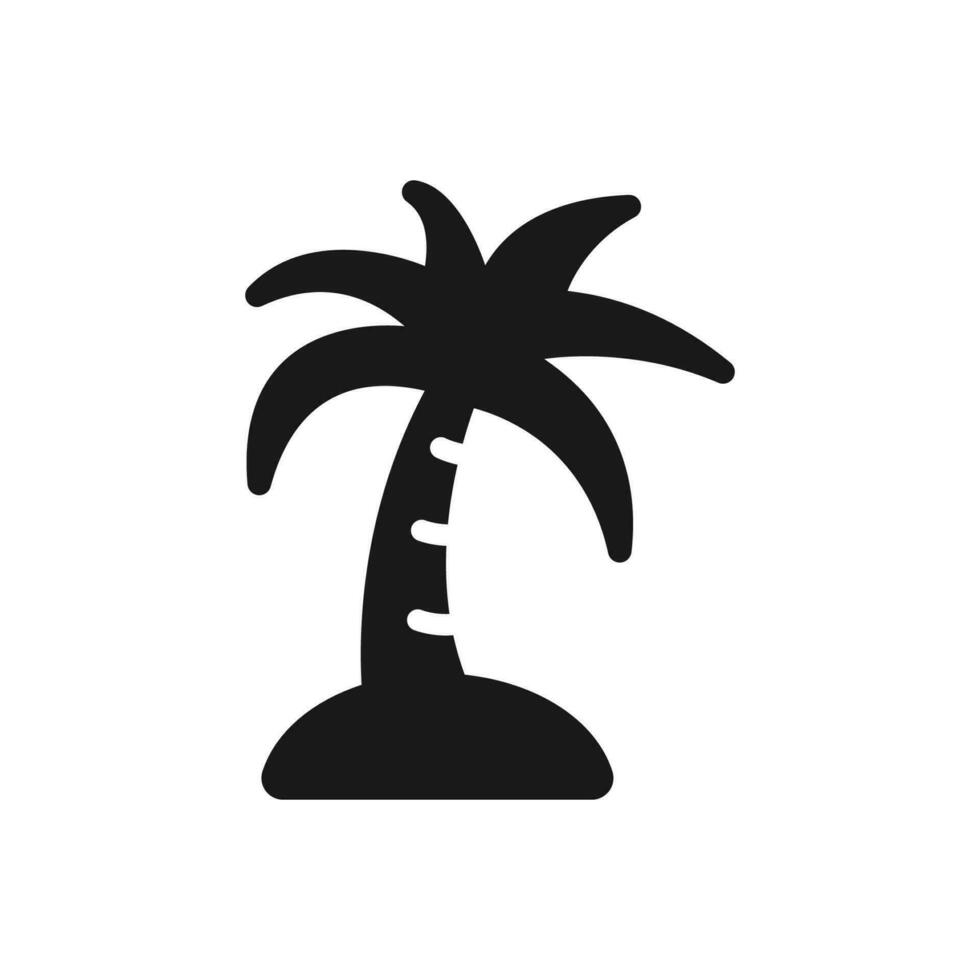 Palm tree silhouette icon. simple flat vector illustration