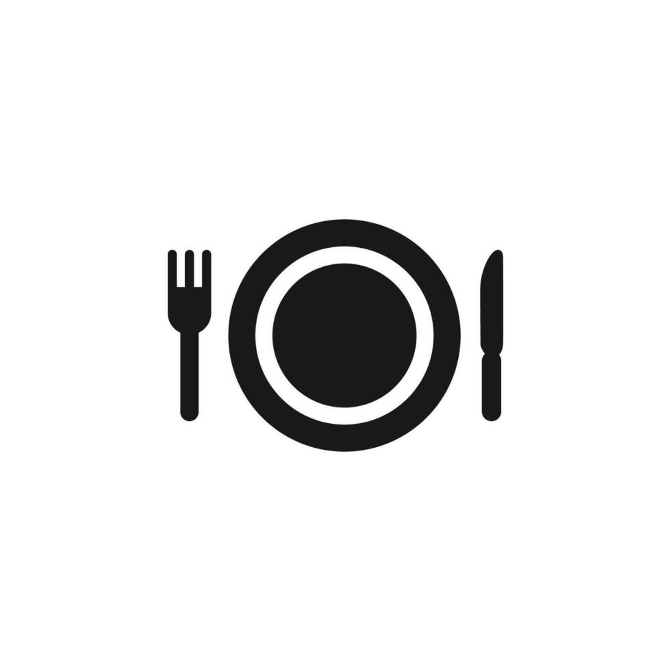 Utensil icon vector illustration. Vector utensil simple flat line style