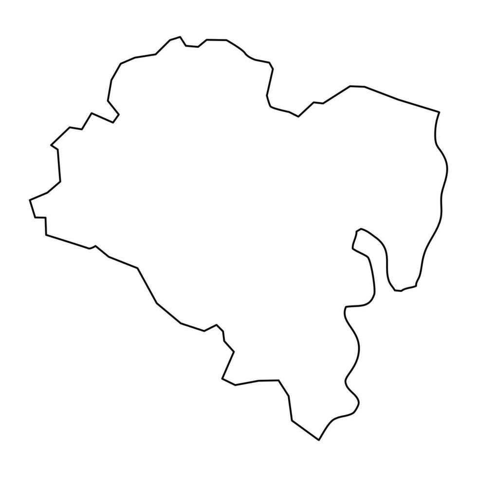 Ulsan map, metropolitan city of South Korea. Vector illustration.